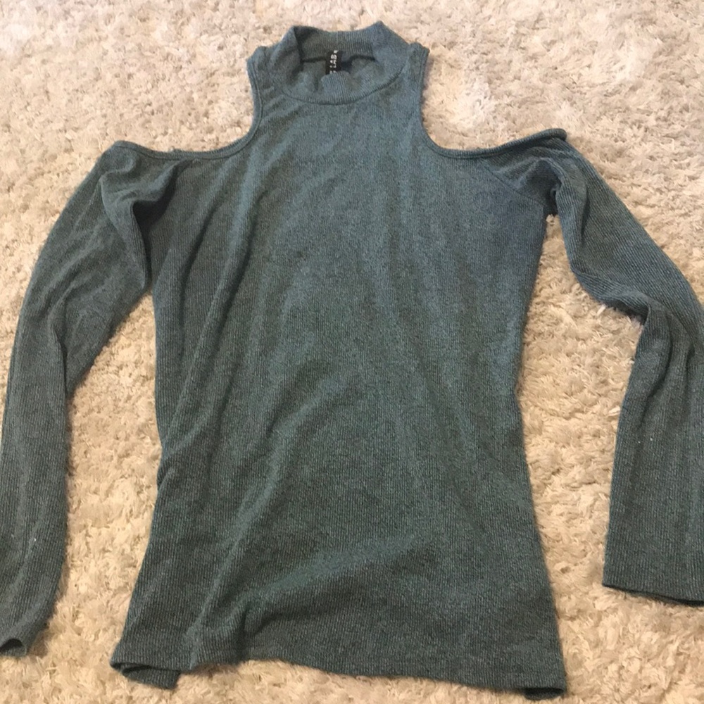 Worn once! Open shoulder shirt